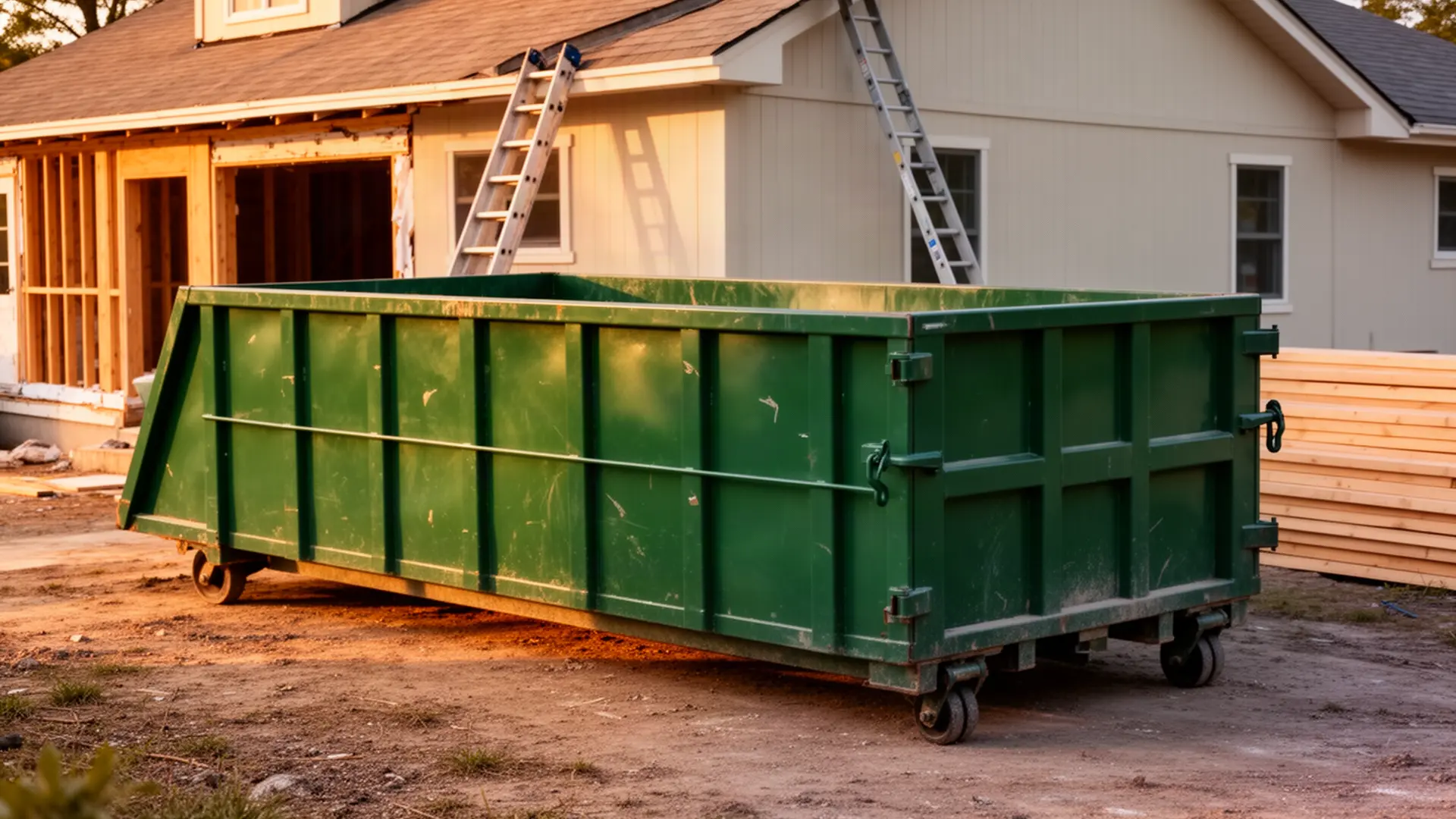 Roll-off dumpster from Sawyer's Dumpster Rental Co. in Worcester, MA